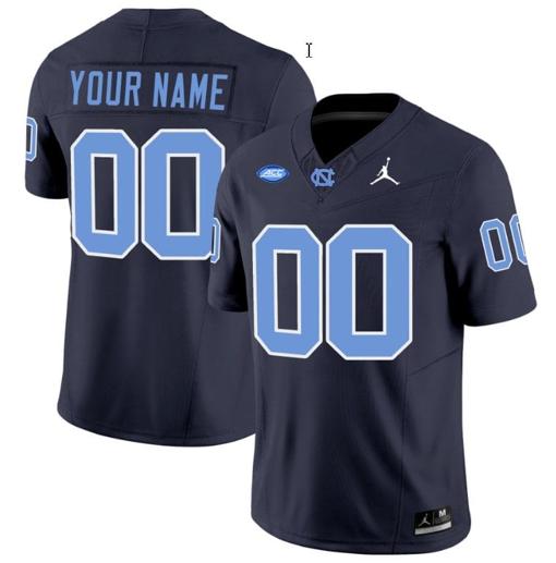 Men's Custom North Carolina Tar Heels Jersey Name and Number Vapor Limited College Football Navy