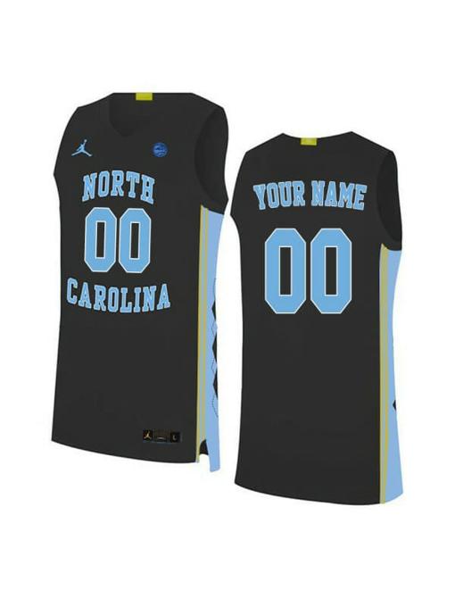 Men's Custom North Carolina Tar Heels Jersey College Basketball Name and Number Elite Black