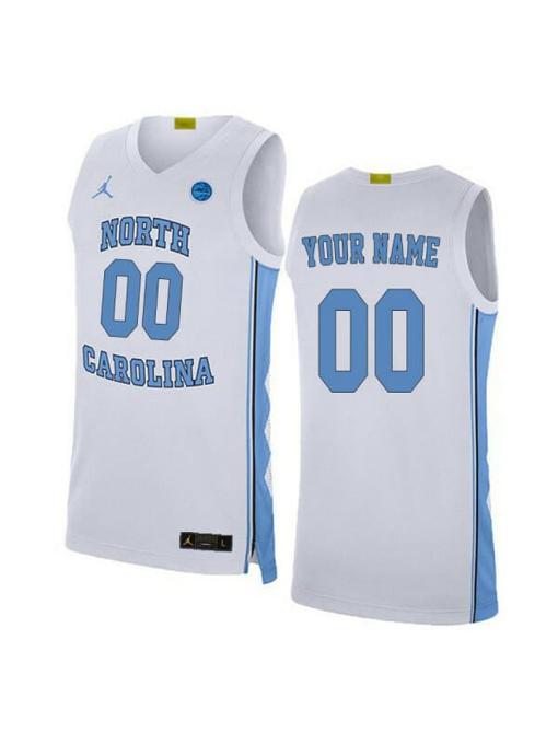 Men's Custom North Carolina Tar Heels Jersey College Basketball Name and Number Elite White