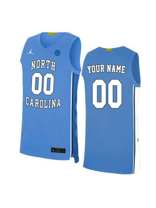 Men's Custom North Carolina Tar Heels Jersey College Basketball Name and Number Elite Blue