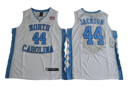 Men's North Carolina Tar Heels #44 Justin Jackson NCAA Basketball Jersey White