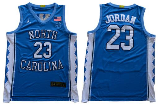 Men's North Carolina Tar Heels #23 Michael Jordan NCAA Basketball Jersey Blue