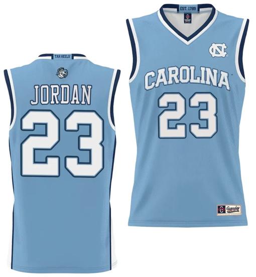 Men's Michael Jordan Jersey #23 UNC Tar Heels College NIL Basketball Lightweight Blue