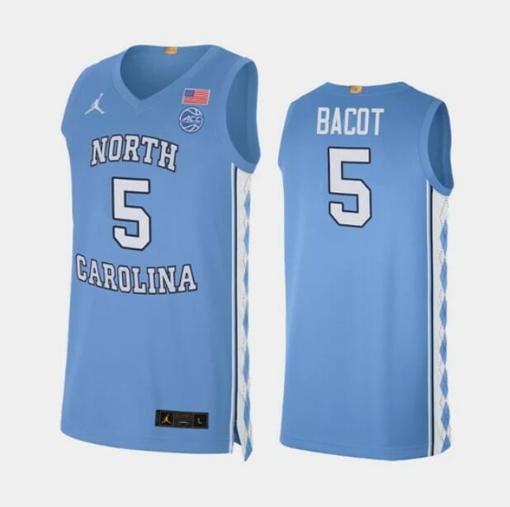 Men's Men's #5 Armando Bacot Jersey North Carolina Tar Heels College Basketball Jerseys Blue