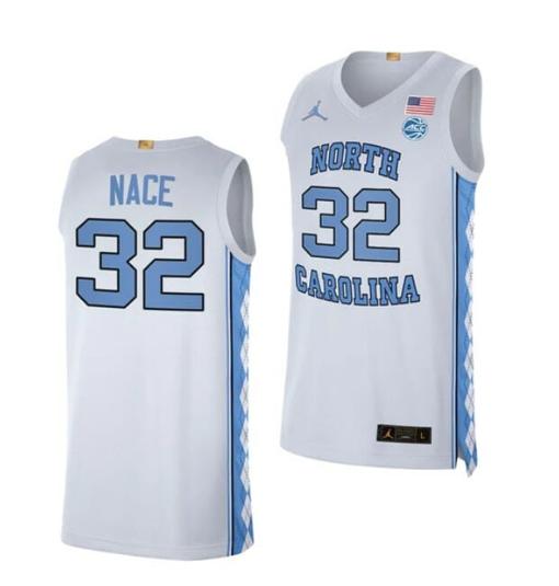 Men's Men's #32 Pete Nance Jersey North Carolina Tar Heels College Basketball Jerseys White