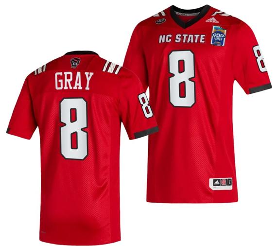 Men's Julian Gray Jersey #8 NC State Wolfpack 2023 Pop-Tarts Bowl Football Red