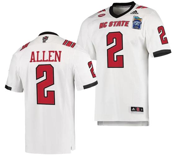 Men's Michael Allen Jersey #2 NC State Wolfpack 2023 Pop-Tarts Bowl Football White