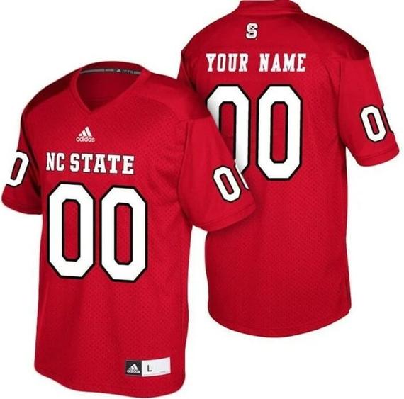 Men's Custom NC State Wolfpack Jersey Red College Football Jersey