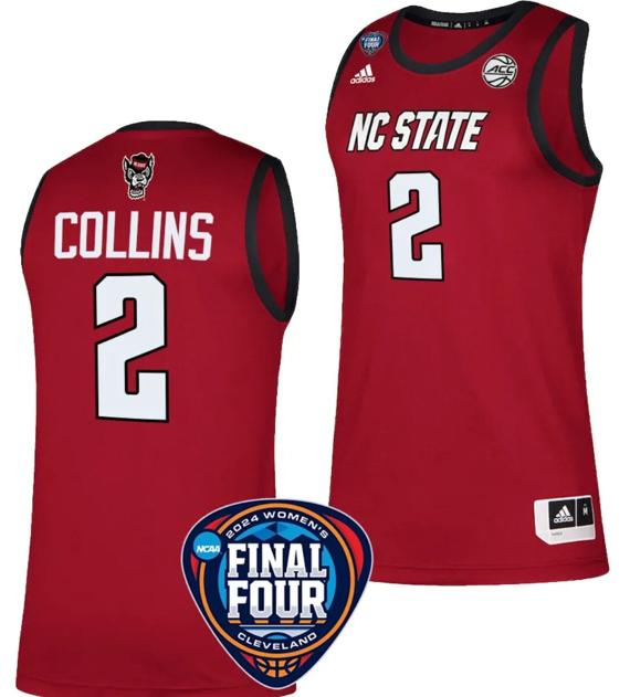 Men's Mimi Collins Jersey #2 NC State Wolfpack Basketball 2024 NCAA March Madness Final Four Red