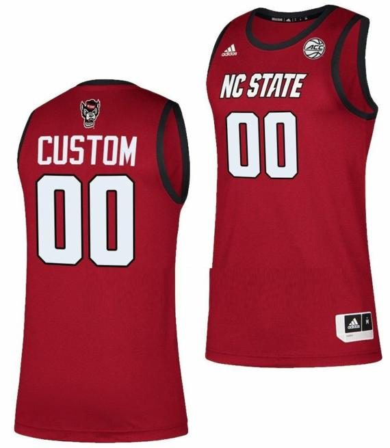 Men's Custom NC State Wolfpack Jersey Name and Number College Basketball Swingman Red