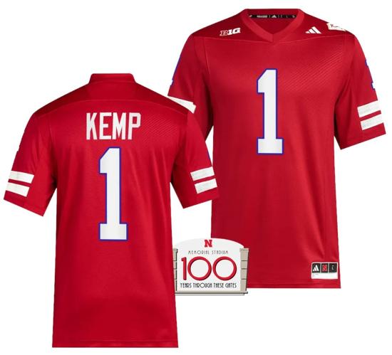 Men's Nebraska Cornhuskers Billy Kemp Jersey 100th Anniversary Red 2023 Alternate Football #1