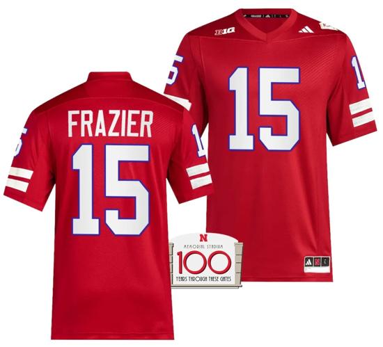 Men's Nebraska Cornhuskers Tommie Frazier Jersey 100th Anniversary Red 2023 Alternate Football #15