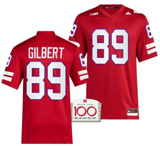 Men's Nebraska Cornhuskers Arik Gilbert Jersey 100th Anniversary Red 2023 Alternate Football #89