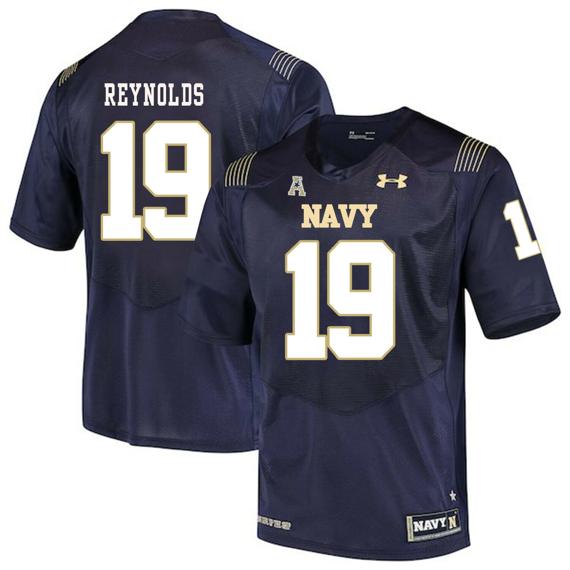 Men's Navy Midshipmen #19 Keenan Reynolds College Football Jersey Stitched