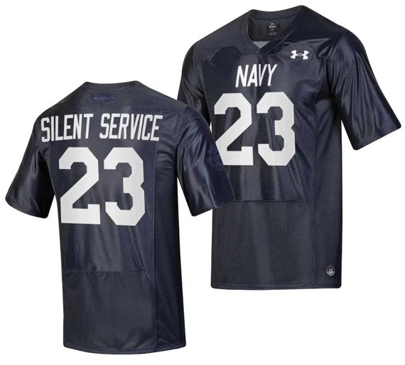 Men's Silent Service Jersey #23 Navy Midshipmen Replica College Football Navy