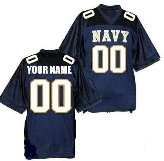 Men's Navy Midshipmen Custom Jersey Football Jersey Blue