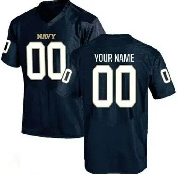 Men's Custom Navy Midshipmen Jersey Football Jersey