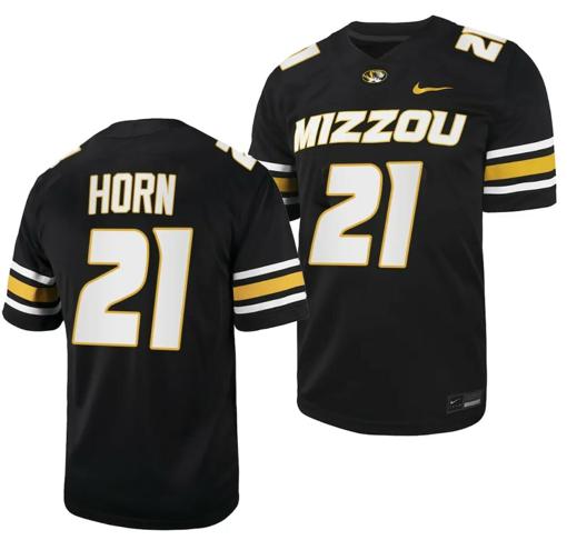 Men's Missouri Tigers #21 Sam Horn Jersey NCAA College Football 2023 - Black