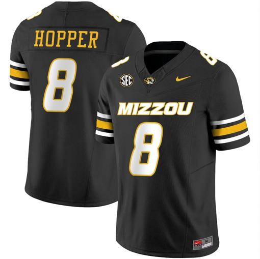 Men's Ty'Ron Hopper Jersey #8 Missouri Tigers Vapor Limited College Football Stitched Black