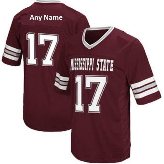 Men's Custom Mississippi State Bulldogs Jersey Name Number Football