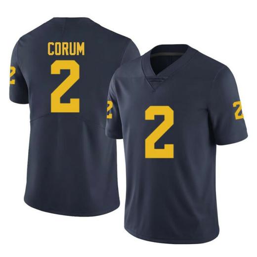 Men's Blake Corum Jersey #2 Michigan Wolverines College Football Jerseys Navy