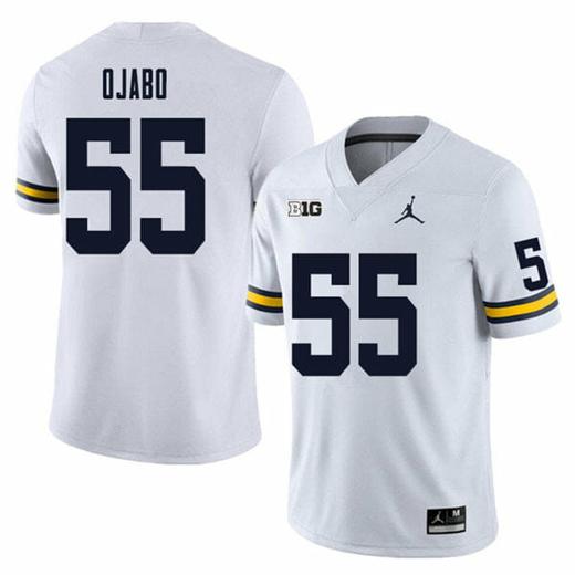 Men's Michigan Wolverines David Ojabo Jersey #55 College Football Game White