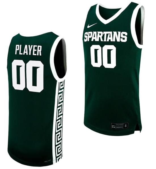 Men's Custom Michigan State Spartans Jersey Name and Number College Basketball Green