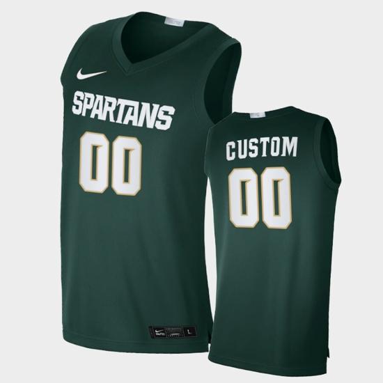 Men's Michigan State Spartans Custom Name Number Green Alumni Limited College Basketball Jersey