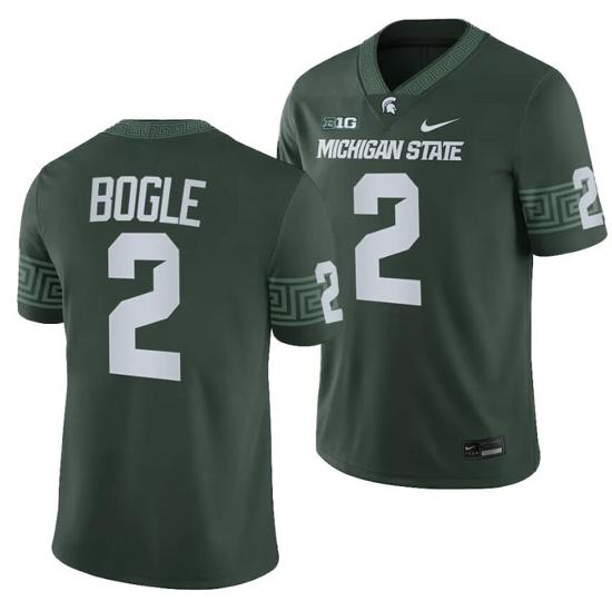 Men's Michigan State Spartans Khris Bogle Jersey #2  College Football Green 2023 Game