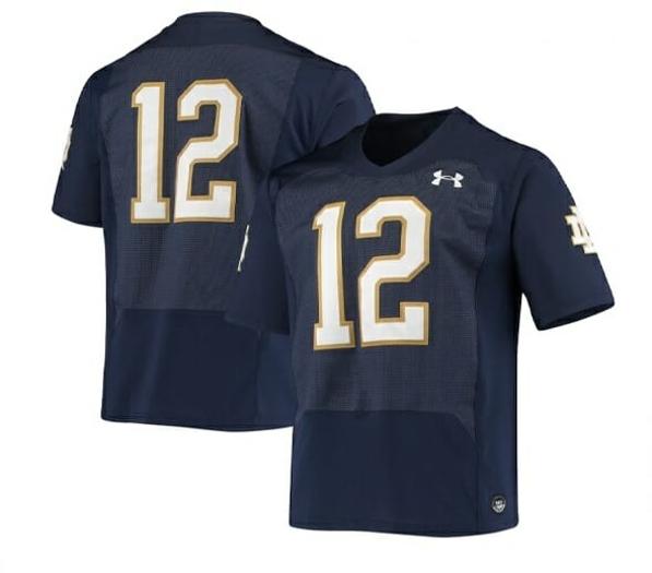 Men's Notre Dame Fighting Irish #12 NO NAME NCAA Football Jersey