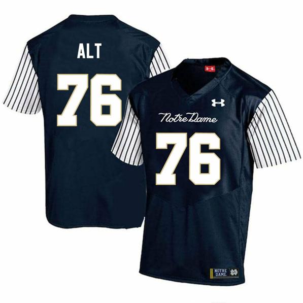 Men's Notre Dame Fighting Irish Joe Alt Jersey #76 College Football Navy Alternative