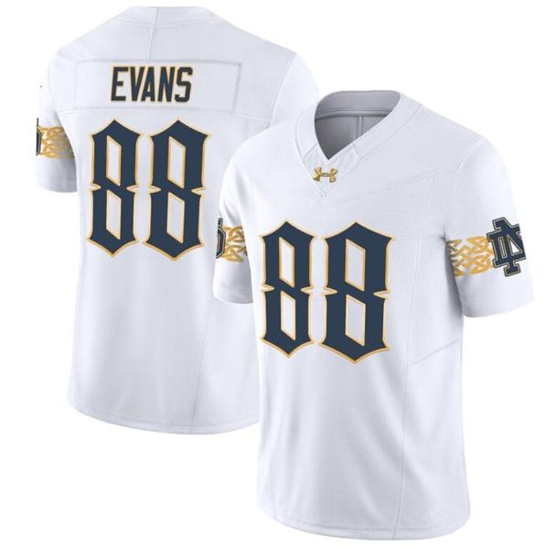 Men's Mitchell Evans Jersey #88 Notre Dame Fighting Irish 2024 Vapor Limited College Football White