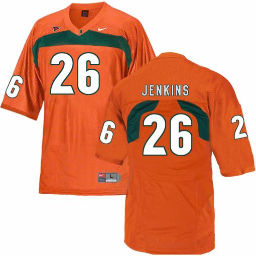 Men's Miami Hurricanes #26 Jenkins NCAA College Football Jersey Orange