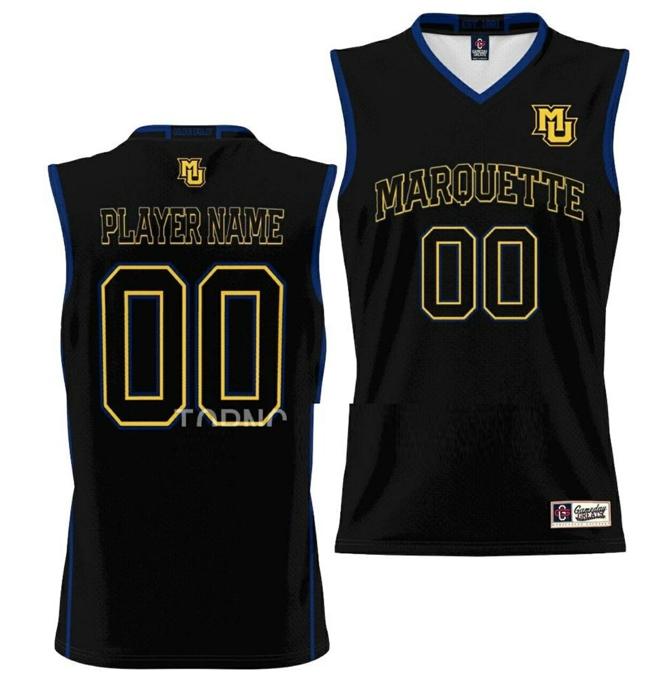 Men's Custom Marquette Golden Eagles Jersey Name and Number College Basketball NIL Pick-A-Player Black