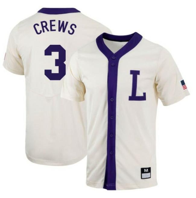 Men's Dylan Crews Jersey LSU Tigers Baseball NCAA College White Alumni #3