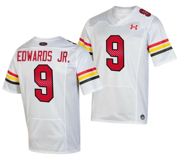 Men's Maryland Terrapins Billy Edwards Jr Jersey #9 College Football Game Throwback 2023 White