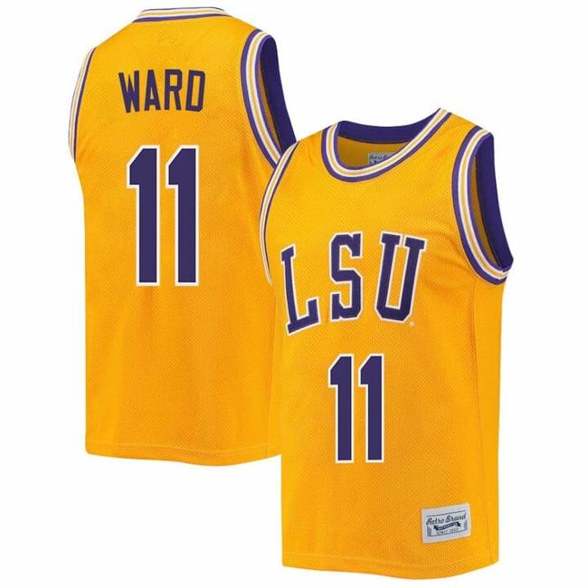 Men's Emily Ward Jersey LSU Tigers Basketball 2023 NCAA College Retro Gold #11