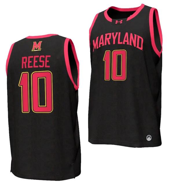 Men's Julian Reese Jersey #10 Maryland Terrapins College NIL Replica Basketball Black