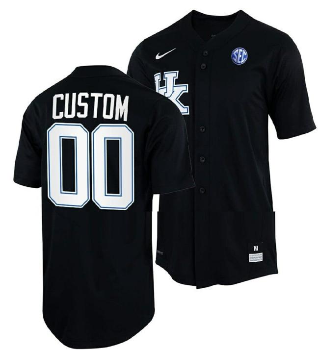 Men's Custom Kentucky Wildcats Baseball Jersey Name and Number NCAA College Black