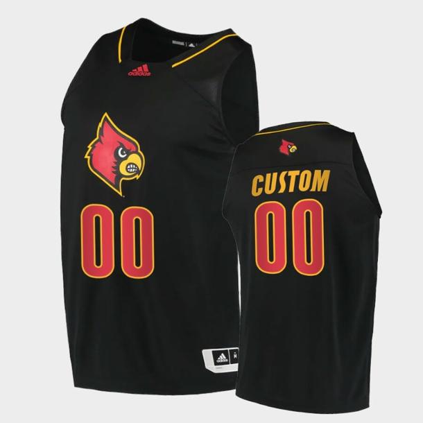 Men's Custom Name Number Louisville Cardinals Black Alternate College Basketball Jersey