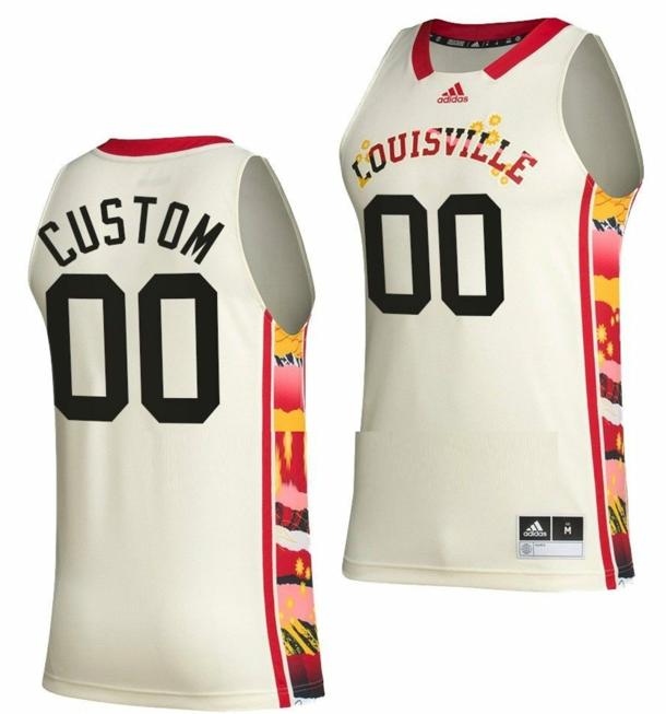 Men's Custom Louisville Cardinals Jersey Name and Number College Basketball BHE Honoring White