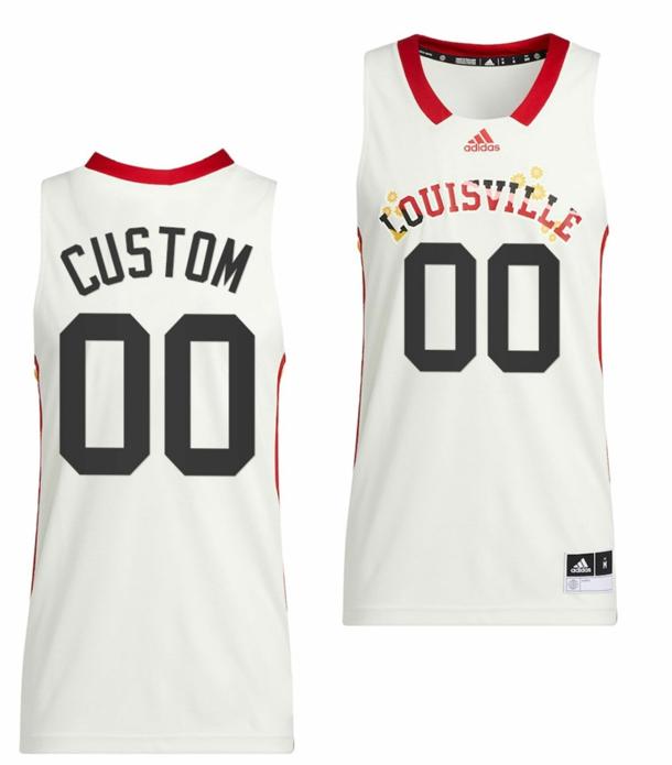 Men's Custom Louisville Cardinals Jersey Name and Number College Basketball Honoring White