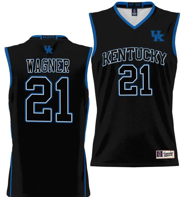 Men's DJ Wagner Jersey #21 Kentucky Wildcats NIL College Basketball Lightweight Black