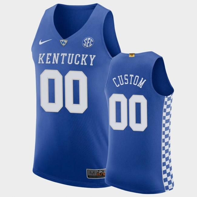 Men's Kentucky Wildcats Custom Name Number Royal College Basketball Jersey