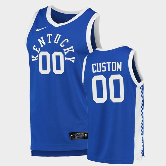 Men's Kentucky Wildcats Custom Name Number Blue College Basketball Jersey