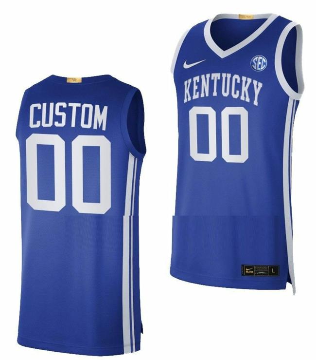 Men's Custom Kentucky Wildcats Jersey Name and Number College Basketball 2022-23 Royal