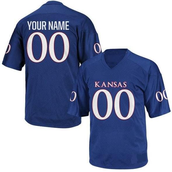 Men's Kansas Jayhawks Custom Jersey Name Number NCAA College Football