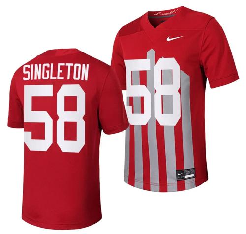 Men's Iowa State Cyclones JR Singleton Jersey Throwback College Football Game Cardinal #58