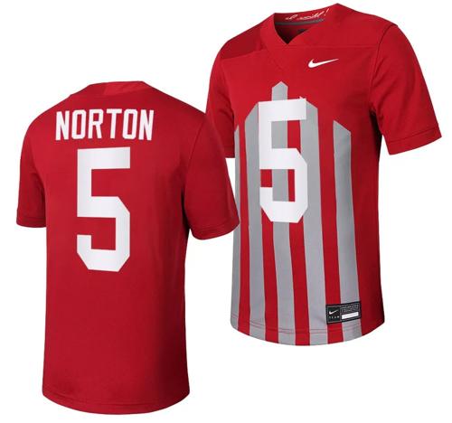 Men's Iowa State Cyclones Cartevious Norton Jersey Throwback College Football Game Cardinal #5