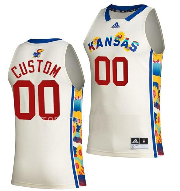 Men's Custom Kansas Jayhawks Jersey Name and Number College Basketball Honoring Black Excellence White